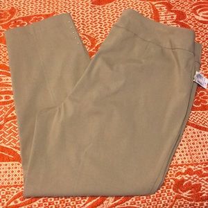NWT Roz and Ali Tan Slip-On Slacks (18W)